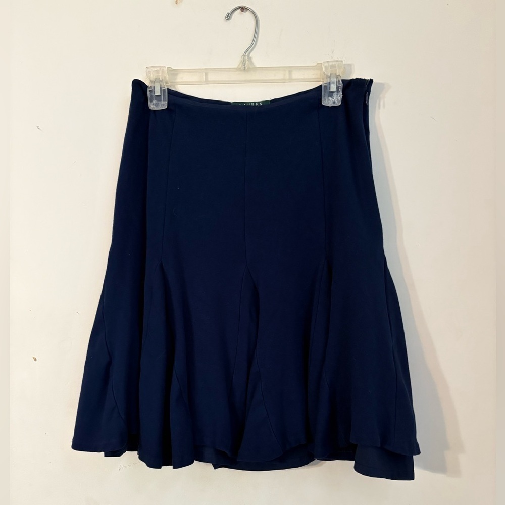 Ralph Lauren Womens 6 30x21”A-Line Skirt Pleated Lined Knee Length Work